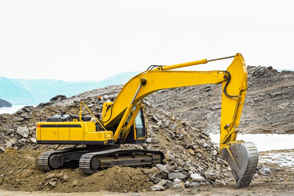 Excavator.,Construction,Equipment,,Such,As,Loaders,Or,Excavators